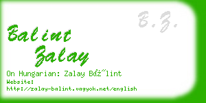 balint zalay business card